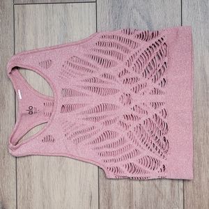 Alo Yoga June Vixen Fitted Crop Tank in Pink